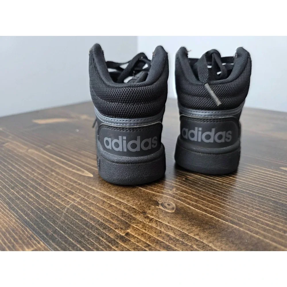 Adidas Hoops Mid 3.0 Kid's Basketball Shoes Size 11 k‎ Black High Top Sneakers